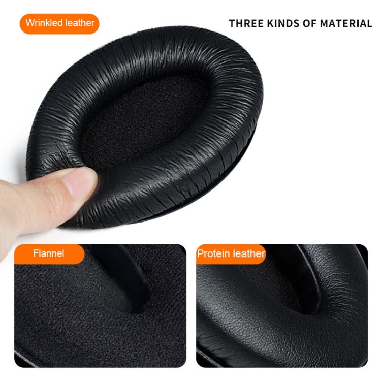 2 PCS Breathable Foam Headphone Sleeves Earmuffs For Sennheiser HD200 Pro, Spec: Wrinkled