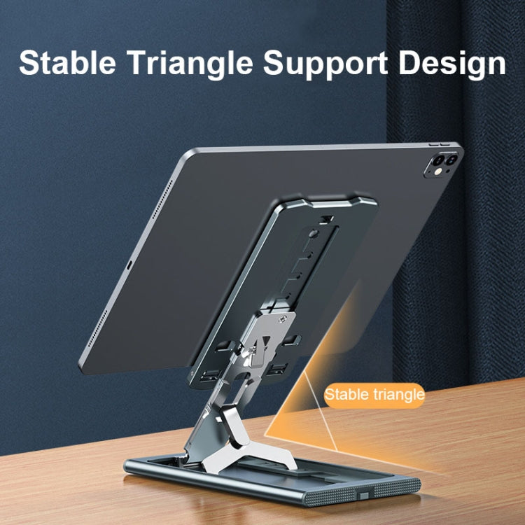028 Portable Foldable Aluminum Alloy Phone Live Holder(Rose Gold)