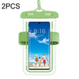 2 PCS Armband Style Transparent Waterproof Cell Phone Case Swimming Cell Phone Bag(Green) - Waterproof Bag by PMC TechLife | Online Shopping South Africa | PMC TechLife