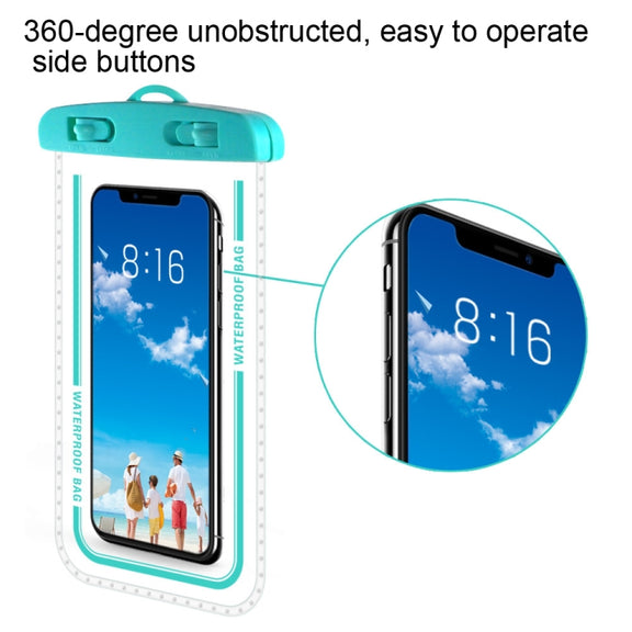 2 PCS Armband Style Transparent Water-resistant Cell Phone Case Swimming Cell Phone Bag(Green)