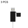 3 PCS Soft Washable Data Cable Silicone Case For Apple, Spec: USB (Black) - Cable Organizer by PMC TechLife | Online Shopping South Africa | PMC TechLife