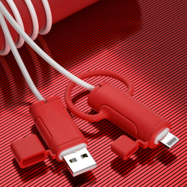3 PCS Soft Washable Data Cable Silicone Case For Apple, Spec: USB (Black)