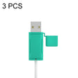 3 PCS Soft Washable Data Cable Silicone Case For Apple, Spec: USB (Mint Green) - Cable Organizer by PMC TechLife | Online Shopping South Africa | PMC TechLife