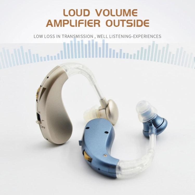 Hearing Aid Audiphones Sound Amplifier EU Plug(Golden)