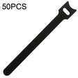 50 PCS  T-shape Self-Adhesive Data Cable Organizer Bundles 12 x 150mm Black - Cable Organizer by PMC TechLife | Online Shopping South Africa | PMC TechLife