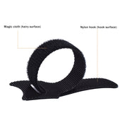 50 PCS  T-shape Self-Adhesive Data Cable Organizer Bundles 12 x 150mm Black