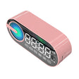 RBT-G30 Mirror Colorful Light Subwoofer Bluetooth Alarm Clock Audio, Spec: Voice Version (Pink) - Desktop Speaker by PMC TechLife | Online Shopping South Africa | PMC TechLife