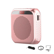 S17 Mini Portable Tour Guide Teaching Loudspeaker with Screen Display(Rose Gold)