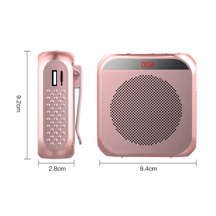 S17 Mini Portable Tour Guide Teaching Loudspeaker with Screen Display(Cool Black)