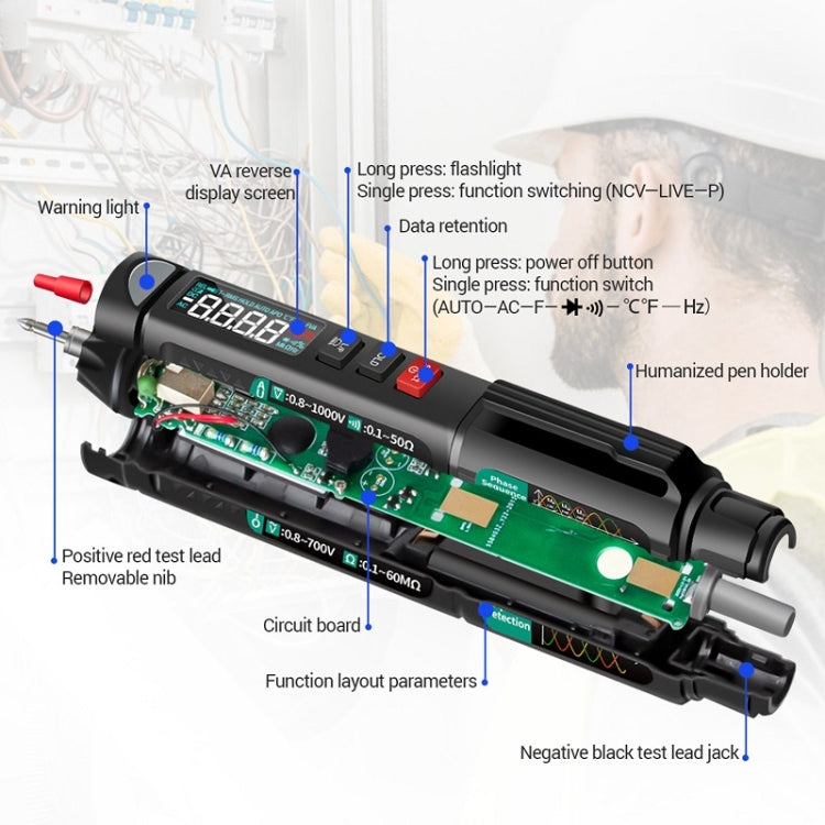 ANENG Multifunction Intelligent Measurement High Precision Multimeter, Model: A3007 With Accessories