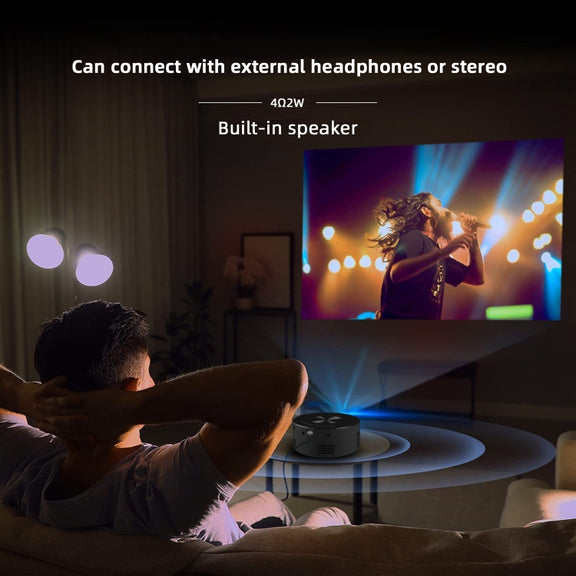 YT200 320 X 180P LED HD Mini Projector USB Powered Support Wired Connection Phone Screen(Black)