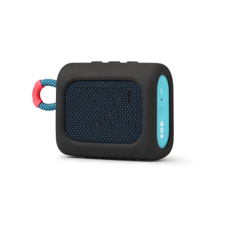 For JBL GO3 Dust-proof Silicone Case Anti-fall Speaker Case(Black)