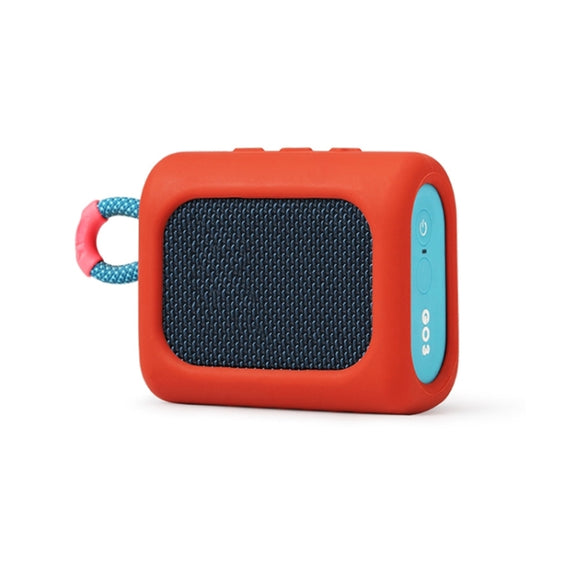 For JBL GO3 Dust-proof Silicone Case Anti-fall Speaker Case(Red)