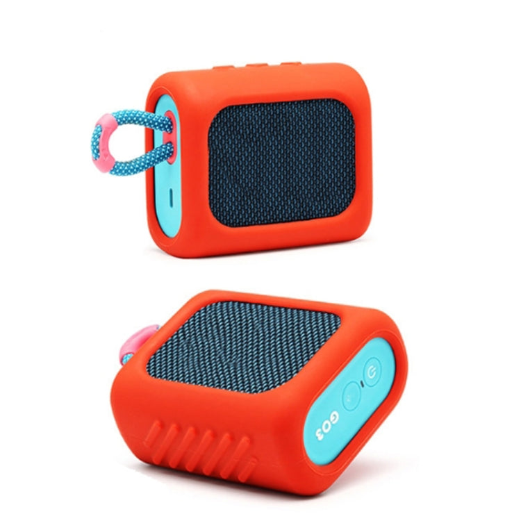 For JBL GO3 Dust-proof Silicone Case Anti-fall Speaker Case(Blue)