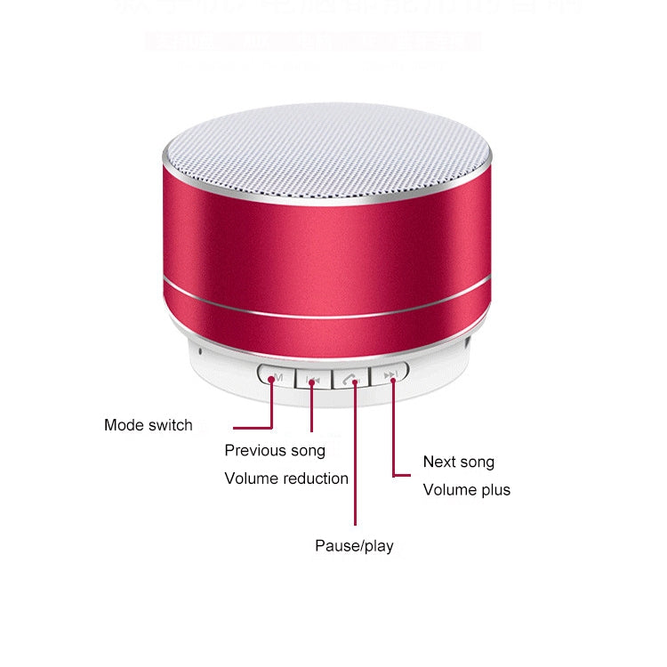 A10 Mini Metal Wireless Bluetooth Speaker(Golden)