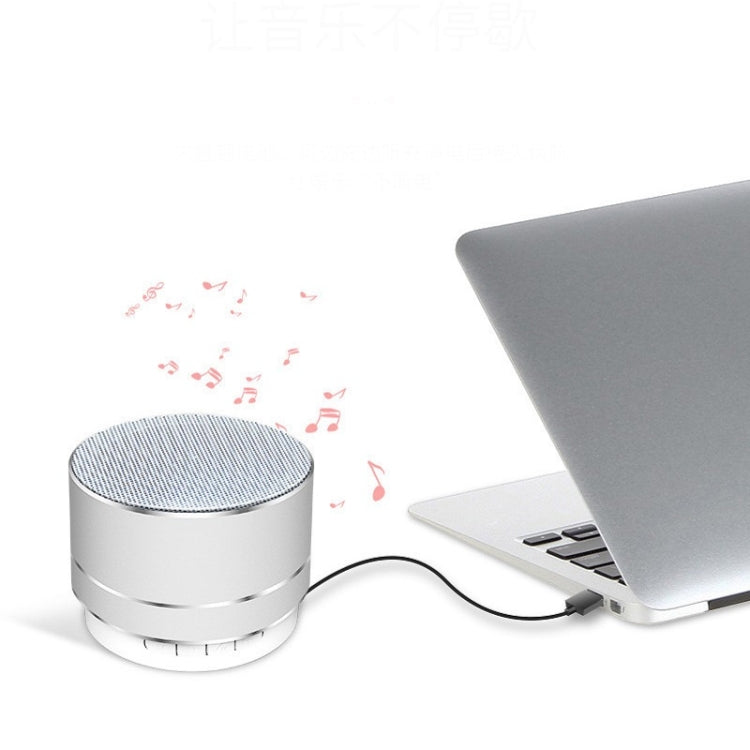 A10 Mini Metal Wireless Bluetooth Speaker(Silver)