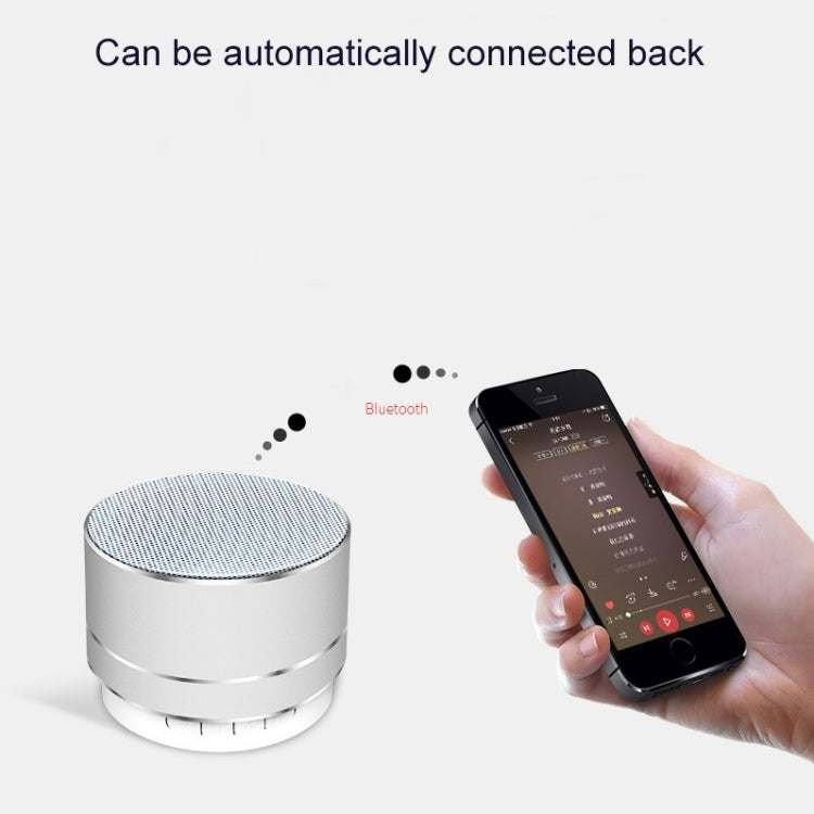 A10 Mini Metal Wireless Bluetooth Speaker(Silver)