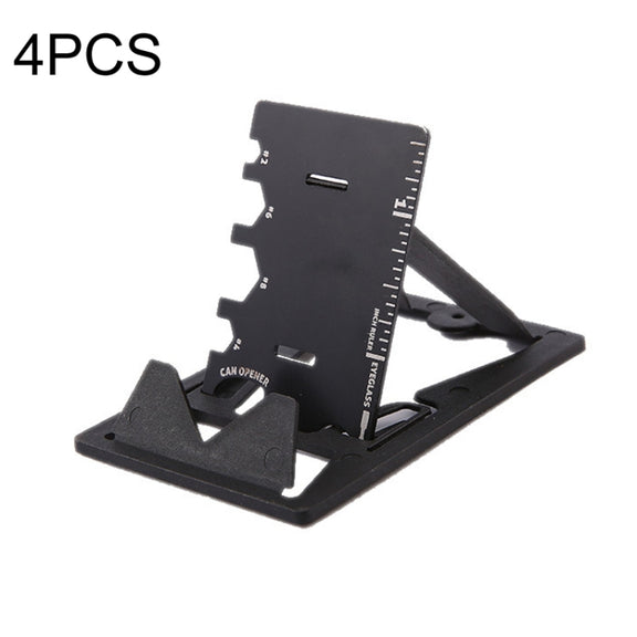 4 PCS Multifunction Folding Mobile Phone Bracket Mini EDC Tool Card Bottle Opener(Opp Package)