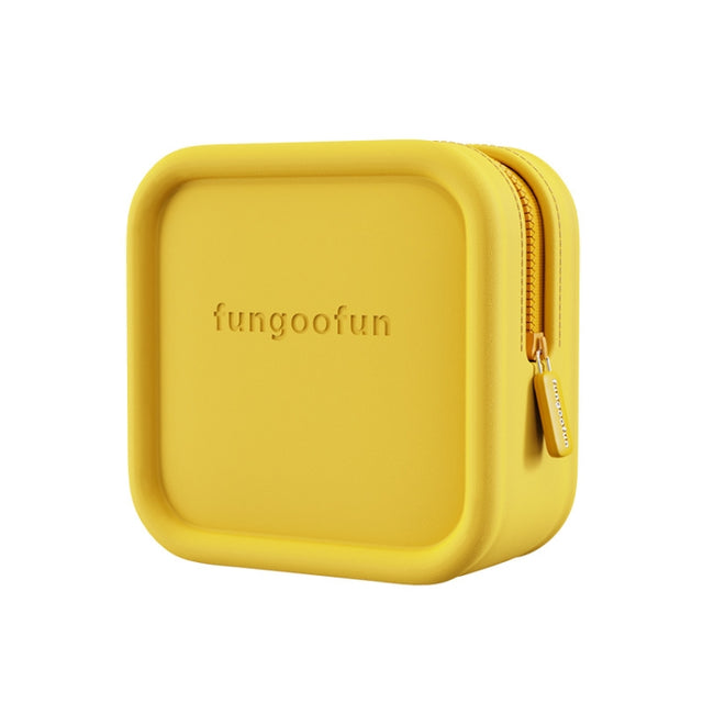 Fungoofun Candy Color EVA Travel Digital Storage Bag Cosmetic Bag, Color: Square Yellow
