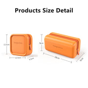 Fungoofun Candy Color EVA Travel Digital Storage Bag Cosmetic Bag, Color: Square Yellow