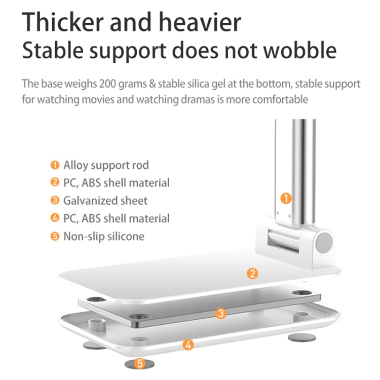 SSKY X5 Desktop Phone Live Foldable Tablet Bracket, Style: Standard Version (White)
