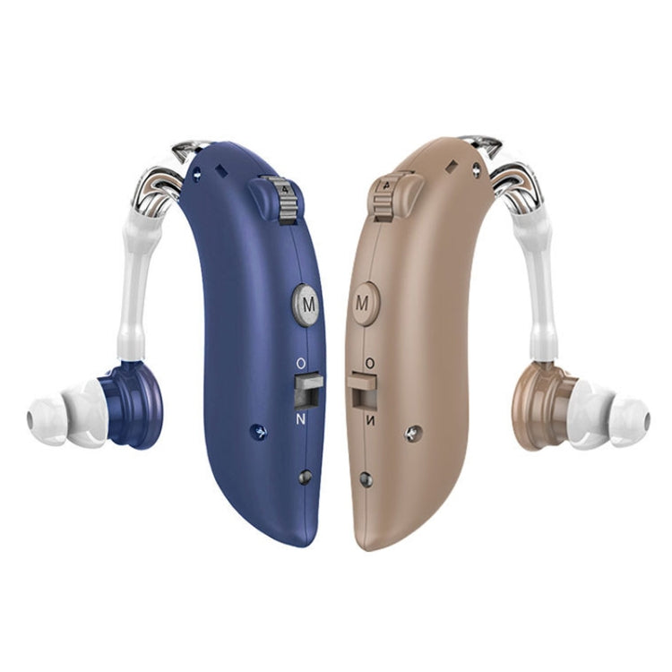 GM-105 Smart Noise Cancelling Ear-hook Rechargeable Elderly Hearing Aids, Spec: EU Plug(Blue)