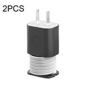 For iPhone 11/12 18W/20W Power Adapter 2pcs Protective Case Cover Data Cable Organizer(Black)