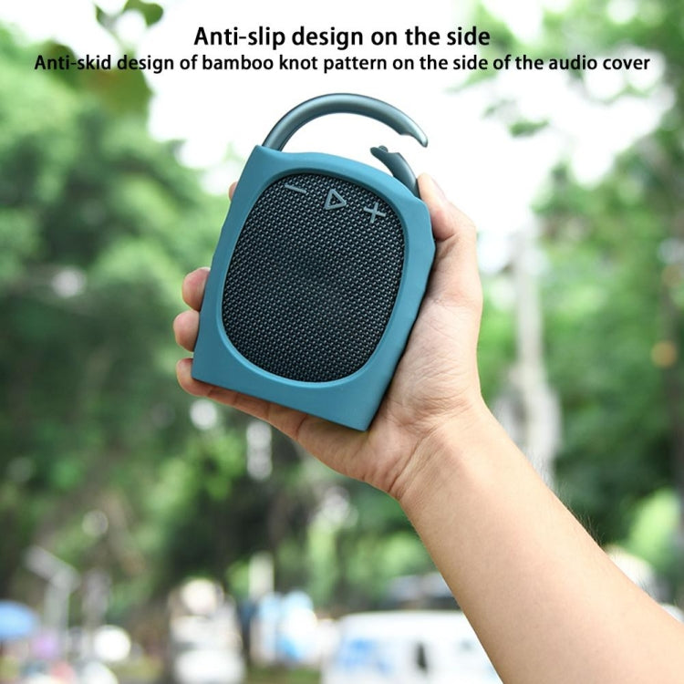 For JBL Clip 4 Bluetooth Speaker Silicone Case Protective Cover With Straps(Green)