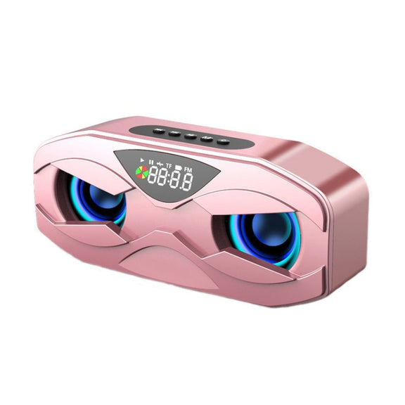 M5 Portable 6D Surround Sound Digital Display Bluetooth Speaker(Pink)