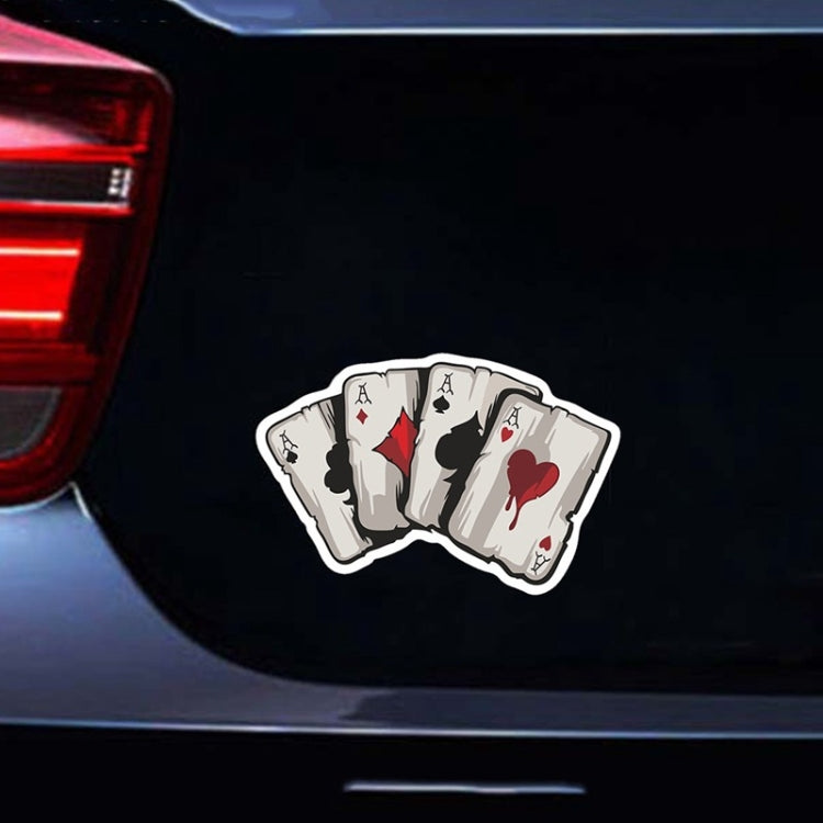 10pcs Colourful Spray-painted Reflective Playing Card Sticker