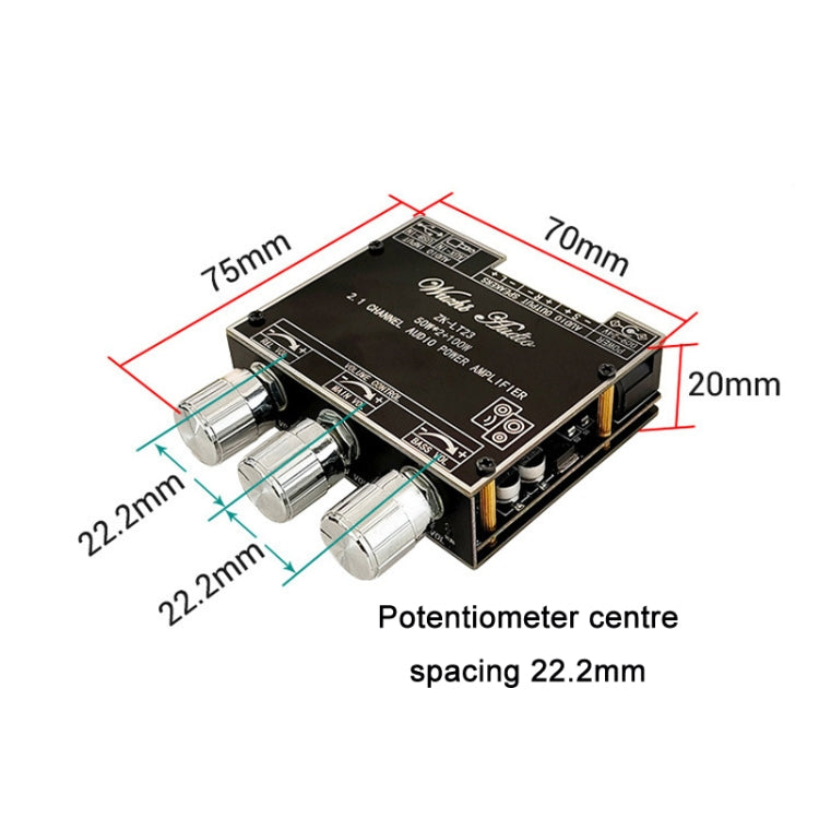 LT22 15W+30W 2.1 Channel TWS Bluetooth Audio Receiver Amplifier Module With Subwoofer