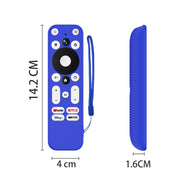 For ONN Android TV 4K UHD Streaming Device Y55 Anti-Fall Silicone Remote Control Cover(Luminous Blue)