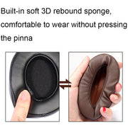 For Edifier W855BT 1pair Headset Soft and Breathable Sponge Cover, Color: Brown Lambskin