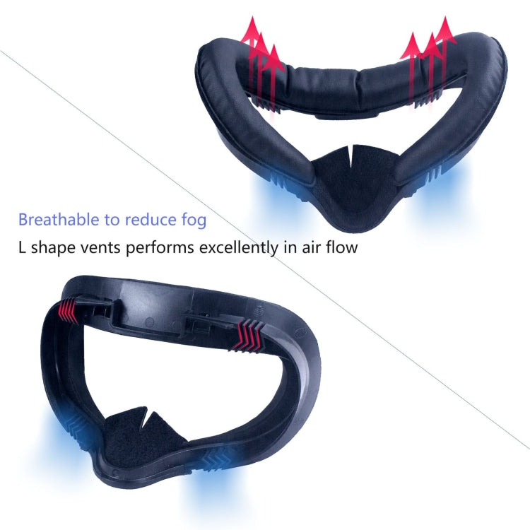 For Oculus Quest 2 VR Headset 6pcs/set Replacement Face Eye Pad Cushion(Black)
