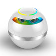 GS009 Bluetooth 4.2 Round Ball Small Speaker With Colorful Light Support TF Card / FM(White) - Desktop Speaker by PMC TechLife | Online Shopping South Africa | PMC TechLife | Buy Now Pay Later Mobicred