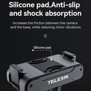 For DJI OSMO Action 3 TELESIN Magnetic Two Claw Adapter Action Camera Accessories