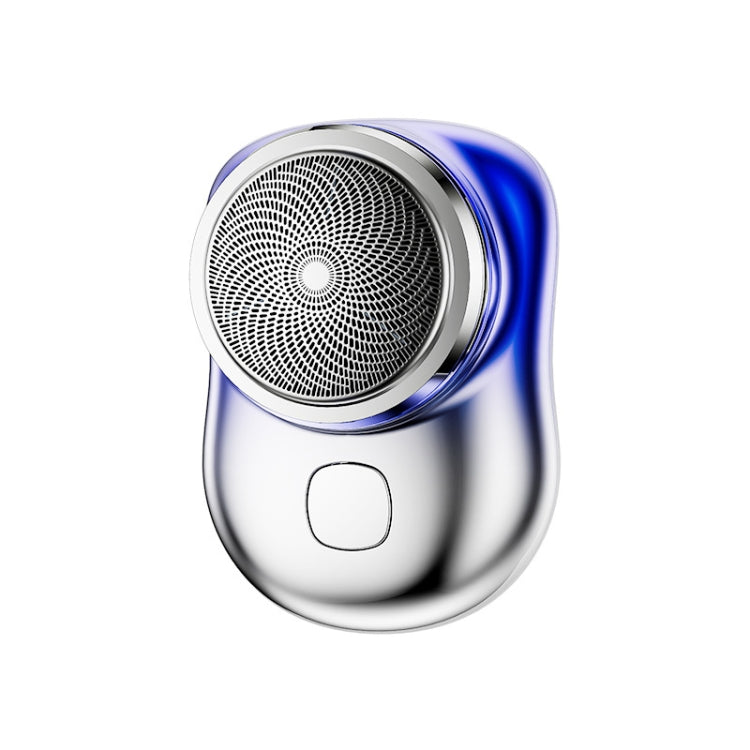 Electric Mini Shaver USB Rechargeable Water-resistant Portable Razor(Gradient Blue)
