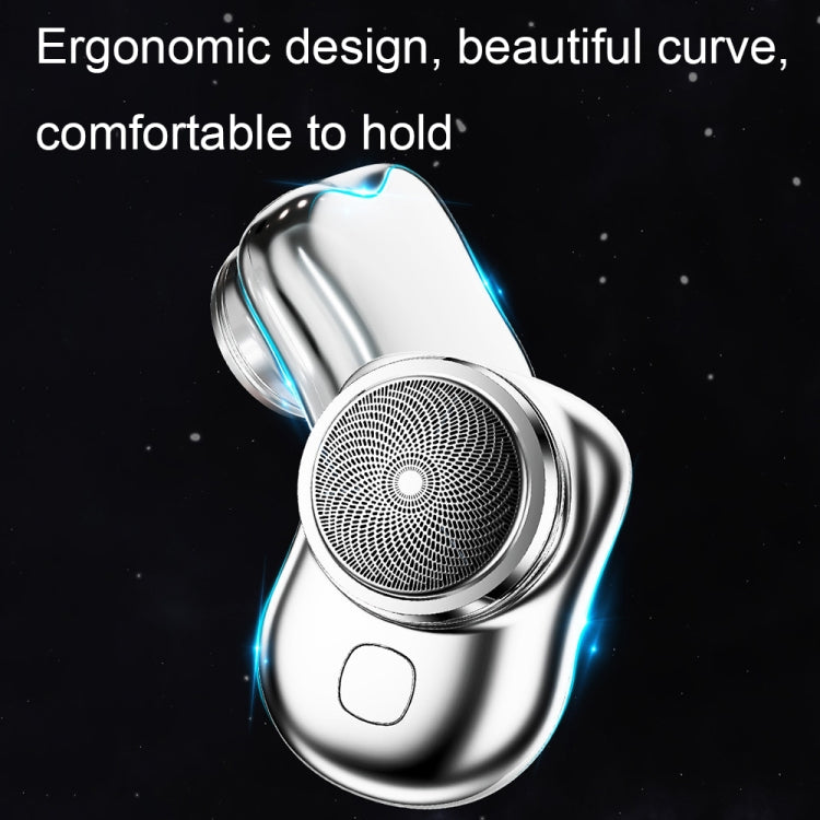 Electric Mini Shaver USB Rechargeable Water-resistant Portable Razor(Gradient Blue)