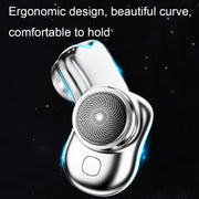 Electric Mini Shaver USB Rechargeable Water-resistant Portable Razor(Gradient Blue)