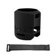 For Sony SRS-XB13 Speaker Silicone Case With Hook And Loop Fastener Strap(Black) - Protective Case by PMC TechLife | Online Shopping South Africa | PMC TechLife