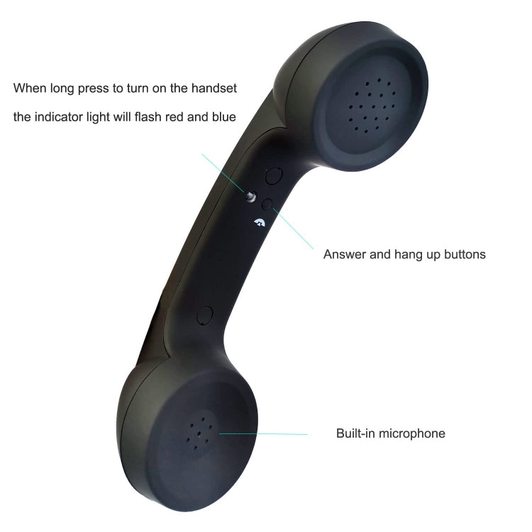 Bluetooth Wireless Connection Retro Microphone External Mobile Phone Handset(Pink)