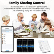 Tuya ZigBee Smart Single-fire Zero-fire Sharing Switch Phone Control Voice Panel EU Plug, Spec: 3 Buttons