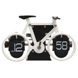 HY-F087 Retro Bicycle Shape Automatic Flip Home Decorative Turning Clock(White) - Novelty Clock by PMC TechLife | Online Shopping South Africa | PMC TechLife