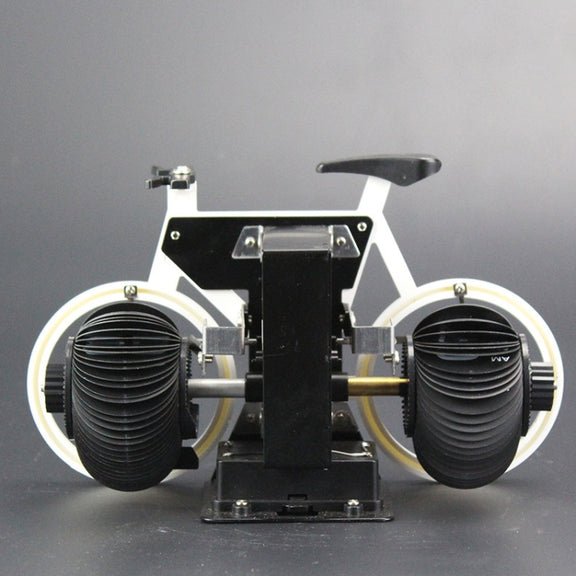 HY-F087 Retro Bicycle Shape Automatic Flip Home Decorative Turning Clock(White)