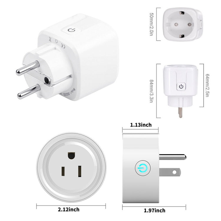 Tuya Smart App Wifi Smart Socket Phone Remote Timing Voice Switch Supports Alexa US Plug, Style: 16A Power Model
