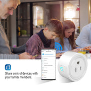 Tuya Smart App Wifi Smart Socket Phone Remote Timing Voice Switch Supports Alexa US Plug, Style: 20A Power Model