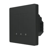 Tuya ZigBee Smart Single-fire Zero-fire Sharing Timing Voice Wall Switch EU Plug, Style: 3 Ways (Gray)