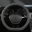 Turned Fur D Type Steering Wheel Cover, Size: 38cm(Gray) - free shipping - PMC TechLife - Order now!