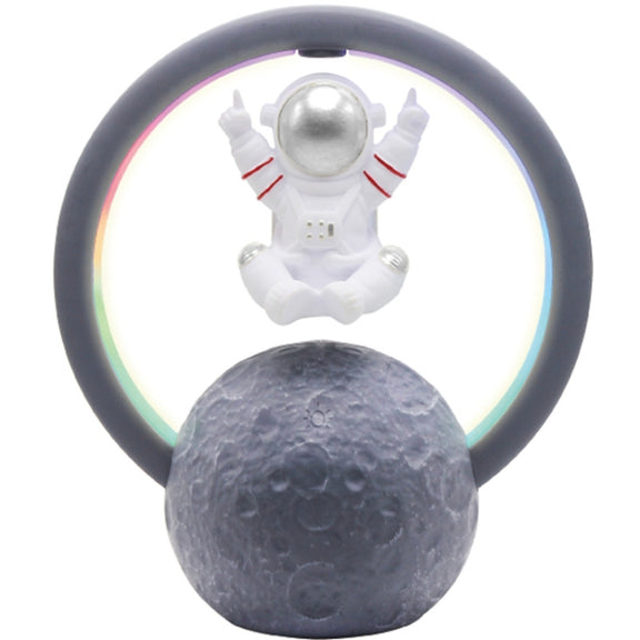 Y-598 Suspended Astronaut Bluetooth Speaker RGB Light Subwoofer Ornament,Spec: 598B Golden+Gift Bag