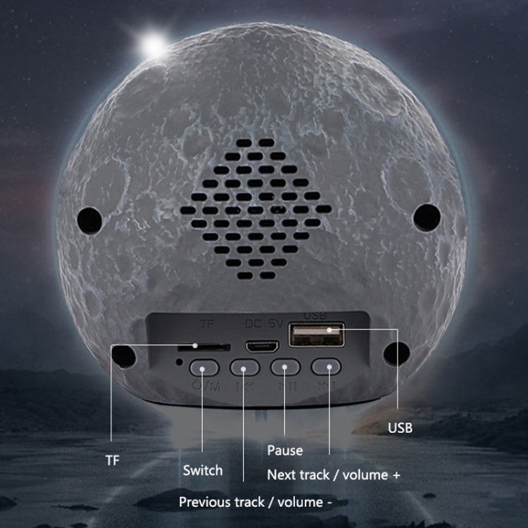 Y-598 Suspended Astronaut Bluetooth Speaker RGB Light Subwoofer Ornament,Spec: 598B Golden+Gift Bag